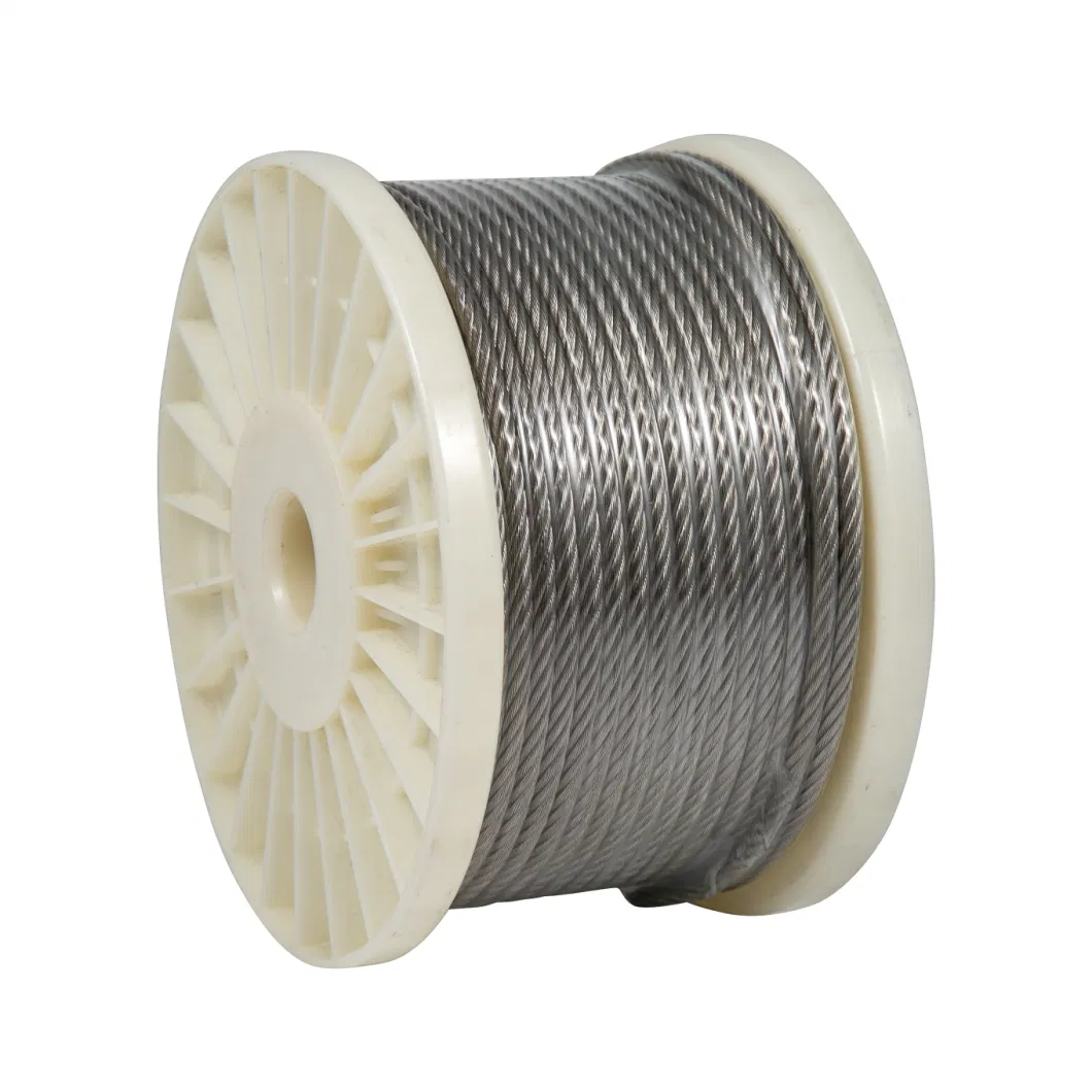 Hot Rolled SUS304 1*19 Stainless Steel Coated Wire Rope (304, 316, steel)