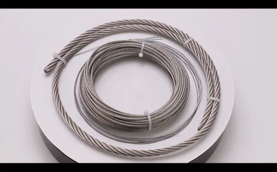 Cable de acero Cuerda de alambre de acero inoxidable galvanizado recubierto de carbono