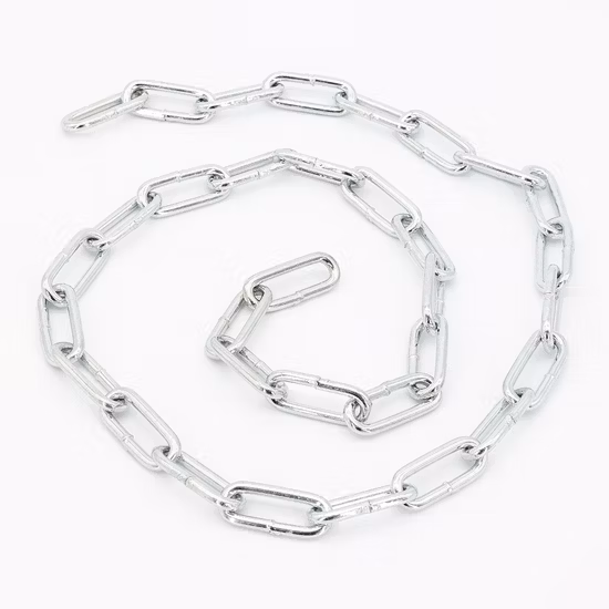 Cadena de eslabones de doble bucle sin soldadura galvanizada