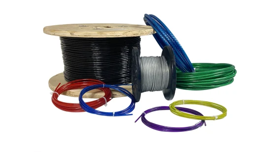 El PVC de nylon de la PU cubrió la cuerda de alambre de acero galvanizada inoxidable SS304 SS316