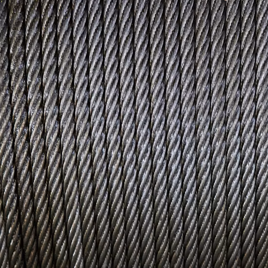 6X29f 8~120mm Cable galvanizado o cuerda de alambre de acero no galvanizado para elevación de grúas sobre camión